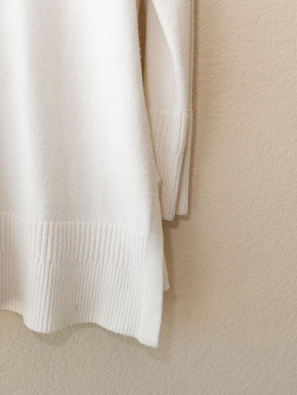 Anthropologie Moth Cream Tunic Sweater Womens M Soft Knit Longline Minimalist - Picture 12 of 13